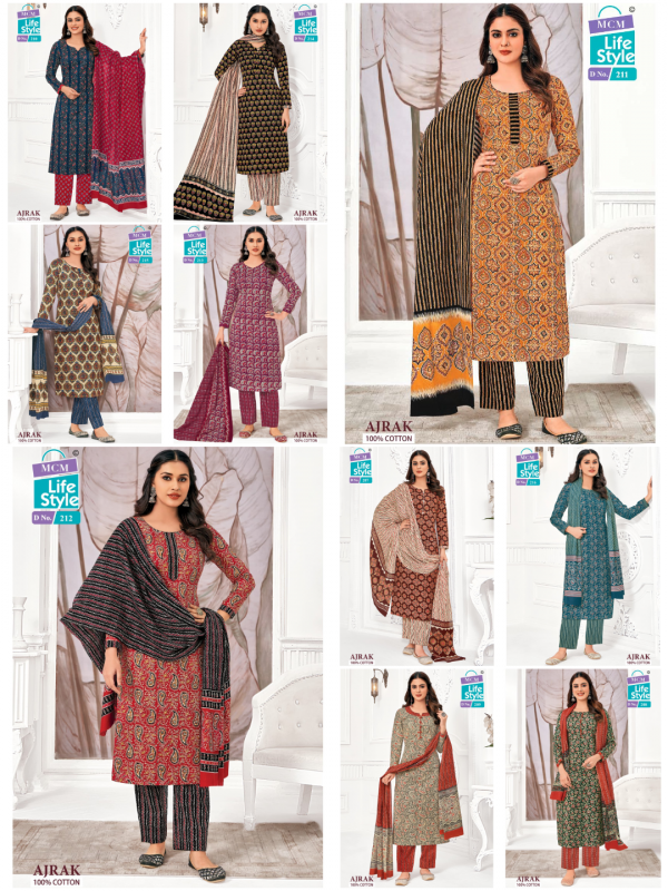 MCM Ajrak Vol-2 – Kurti Pant With Dupatta